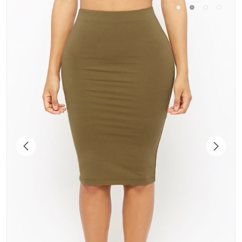 Olive Pencil Skirt